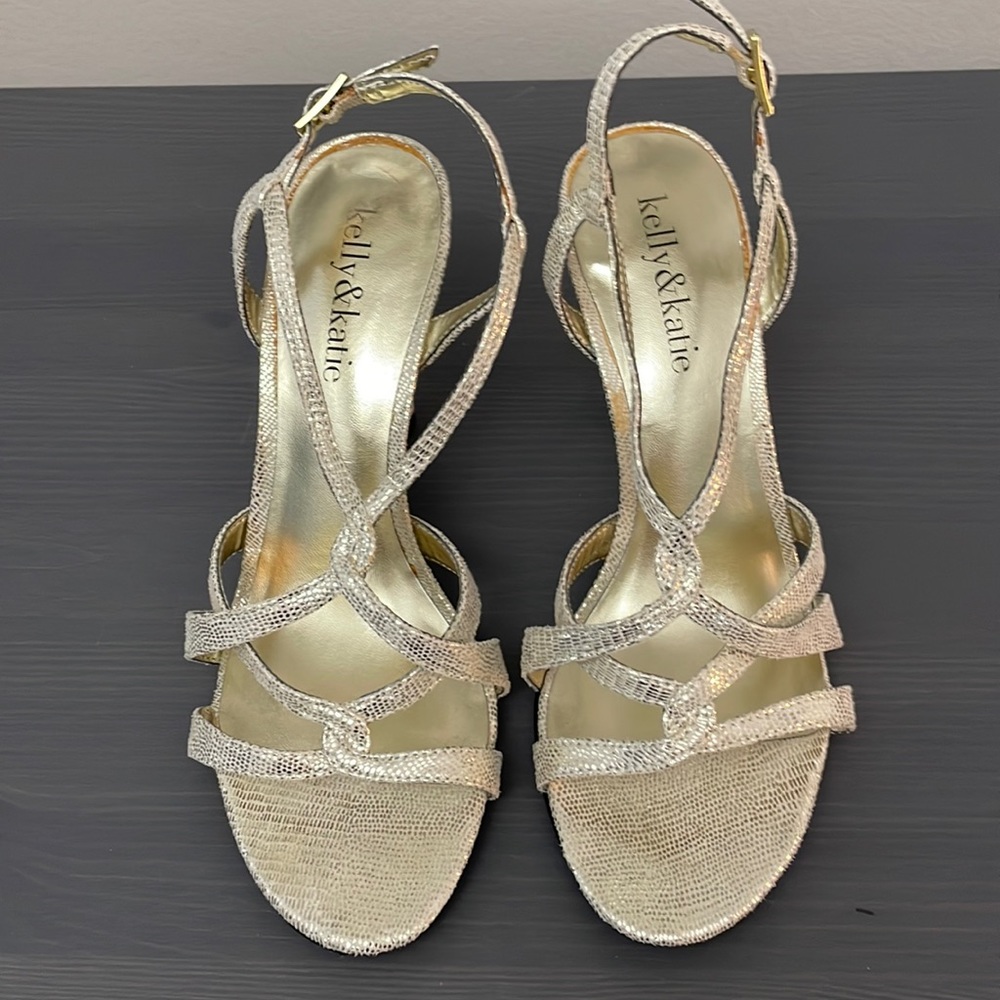 Glam gold sandal heels